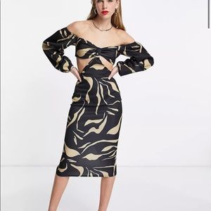 ASOS Design cut out bardot dress